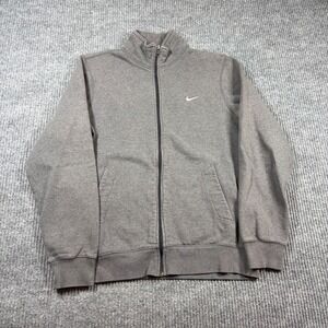 Nike Pullover Men's M Athletic Dept Mens Gray Full Zip Fleece Mock Neck 349146